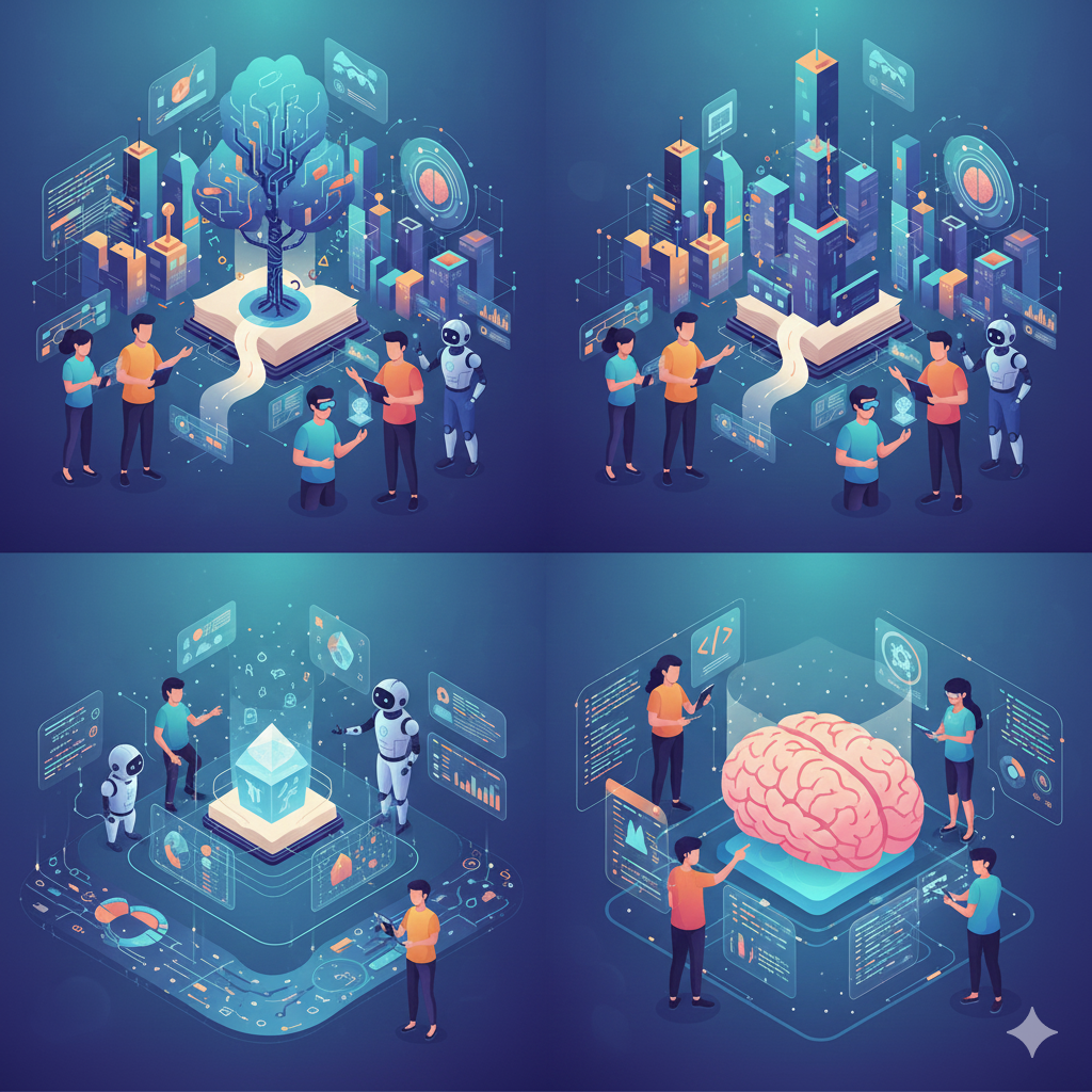 Jóvenes aprendiendo con tecnología e Inteligencia Artificial